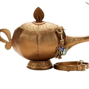 Loungefly Disney Stitch Shoppe Aladdin Genie Lamp Crossbody Bag with Jasmine Pin